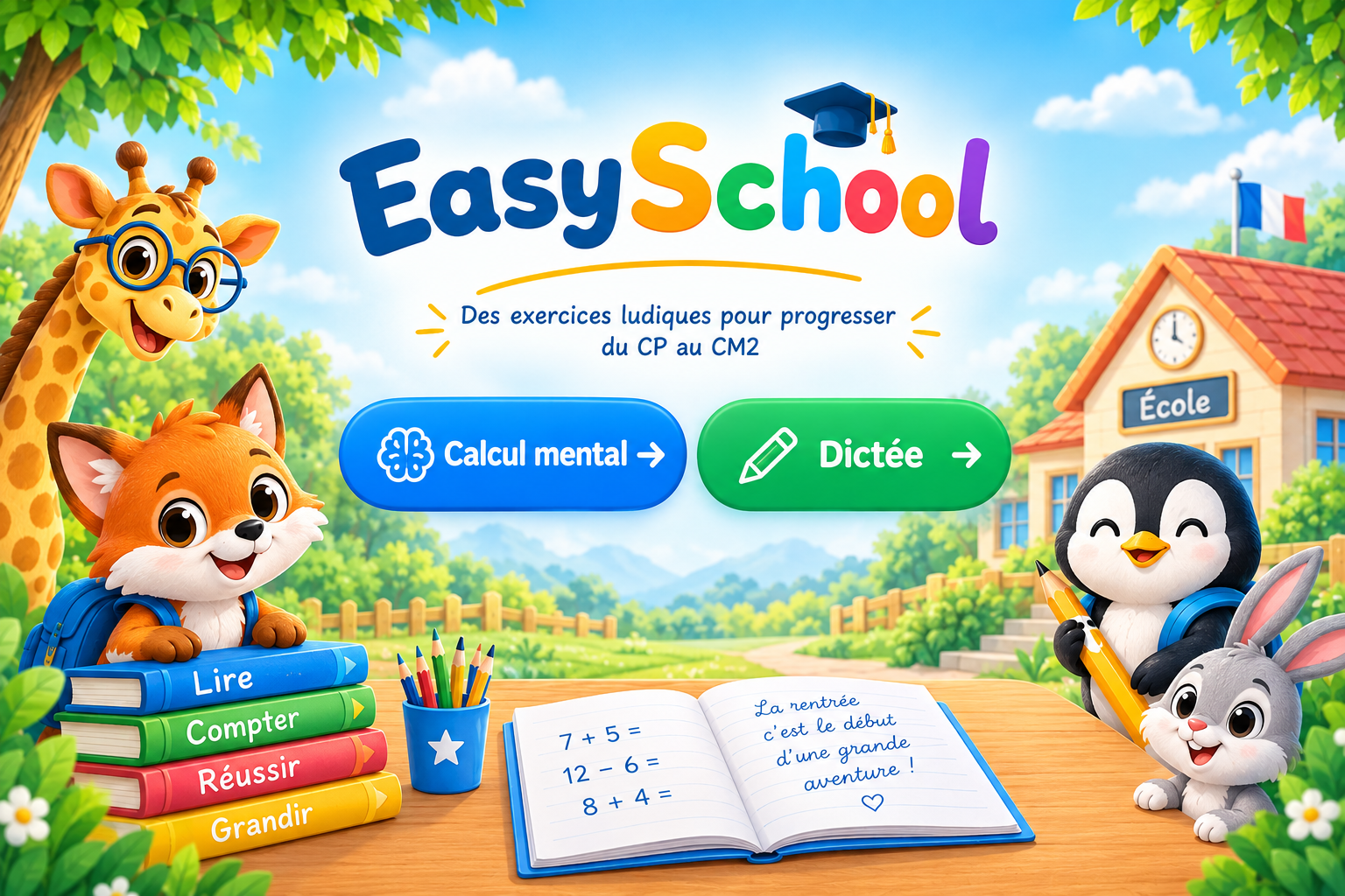 EasySchool — exercices ludiques pour les enfants du CP au CM2